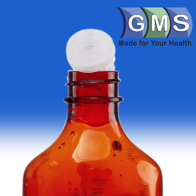 [Australia] - GMS Press in Bottle Adapter Plug for Oral Medication Syringes and Liquid Medication - Reusable BPA Free Plastic - Small Adapters Fit 22mm Bottle Circumference (25 Count) 