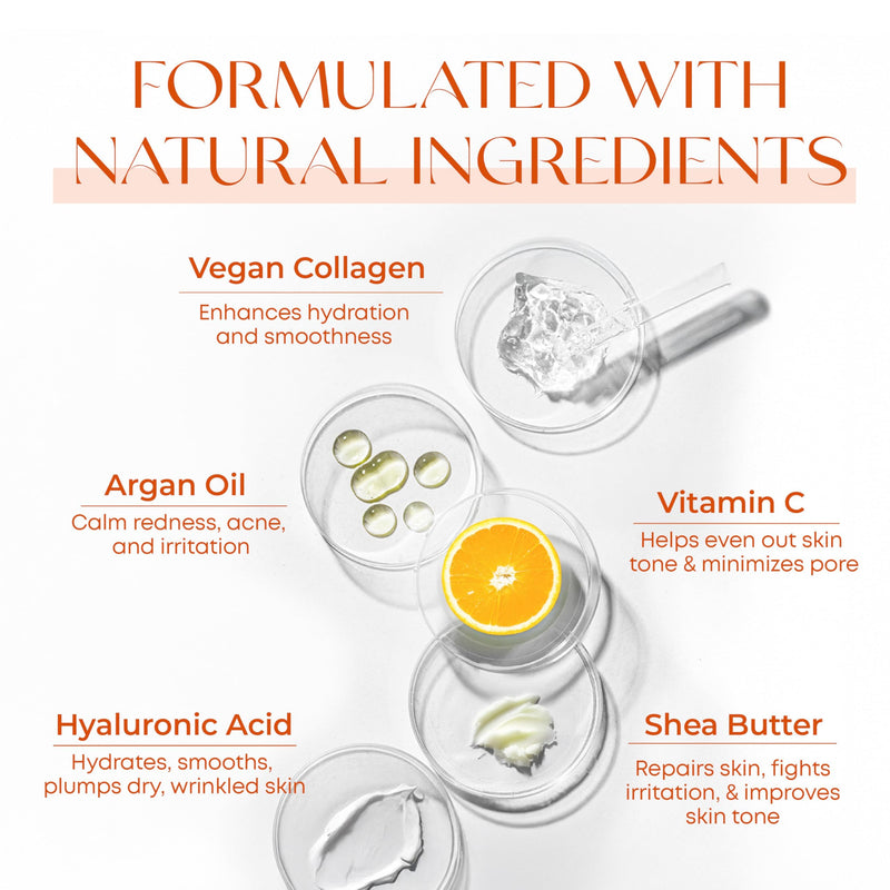Skin 2.0 Vitamin C & Collagen Face Moisturizer – Hydrating Anti Aging Cream for Smooth & Radiant Skin, Firms & Revives Dull Complexion – Dermatologist Tested, Korean Skin Care, Clean Beauty – 2 Pack Vitamin C & Collagen (2 Pack)