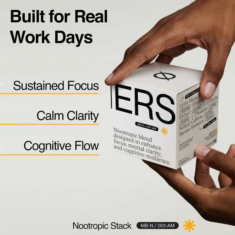 ØTHERS Focus+ Nootropic Supplement | Support Clarity, Energy & Mental Balance Without Jitters | Lion’s Mane 15:1, L-Theanine, Rhodiola Rosea, Bacopa Monnieri | 120 Micro Tablets | UK Made