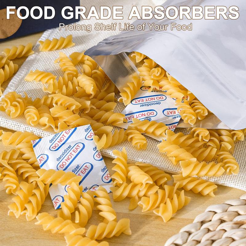 [Australia] - 500cc Oxygen Absorbers for Food Storage - 100 Count (20x Packs of 5) - for Long Term Food Storage & Survival, Mylar Bags, Canning, Harvest Right Freeze Dryer, Dehydrated, and Preserved Foods 500cc 