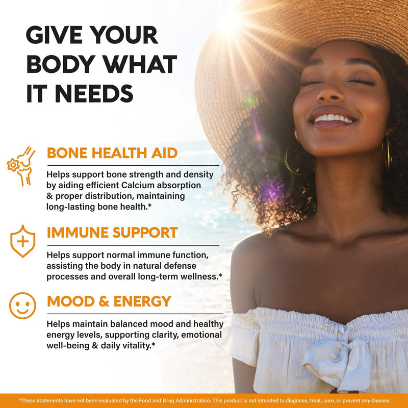Vitamin D3 K2 - D3 10000iu & K2 120mcg - Highly Bioavailable - 120Softgels | Vitamin D3K2 + Zinc, Vitamin C & B12 - Immune & Mood Support, for Bone & Teeth Health For Men & Women - 120-Day Supply