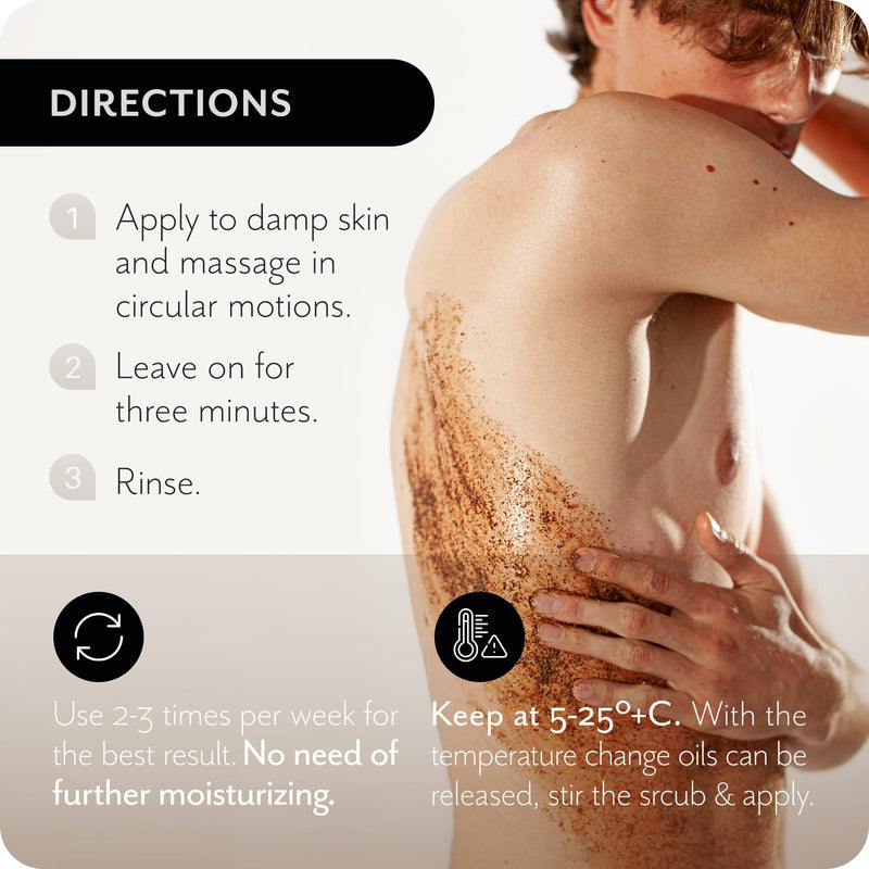 THE ACT Coffee Body Scrub with Salt & Cocoa – Exfoliating Scrub for Cellulite, Stretch Marks, Ingrown Hair – Organic Moisturizing Body Scrub with Vitamin E & Menthol – Gift for Women & Men, 10.58 Oz Cocoa & Coffee 10.58 Ounce (Pack of 1)