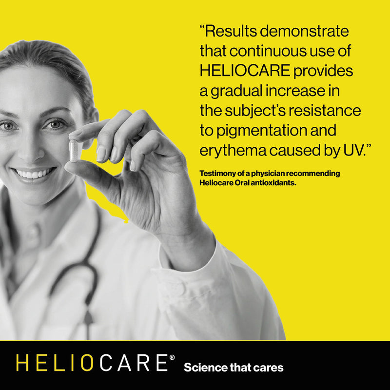 Heliocare Skin Care Dietary Supplement: 240mg Polypodium Leucotomos Extract Pills - Antioxidant Rich Formula with Fernblock and PLE Technology - 60 Veggie Capsules | Patented Skin Health Daily Antioxidant Clinically Proven to Fight Sun Damage & Reduce ...