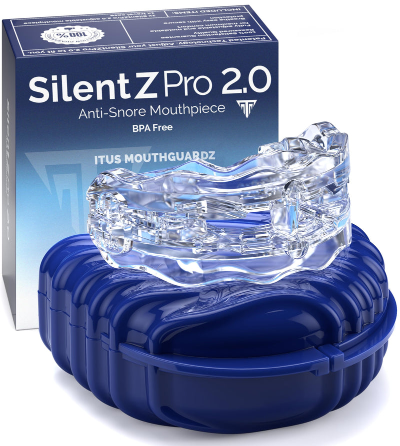SilentZPro 2.0 - USA Designed Anti Snore Mouthpiece (3 Sizes) - Fully Adjustable Anti Snore Mouth Guard - Professional Patented Anti Snore Device - Brand: Itus Mouthguardz, Medium
