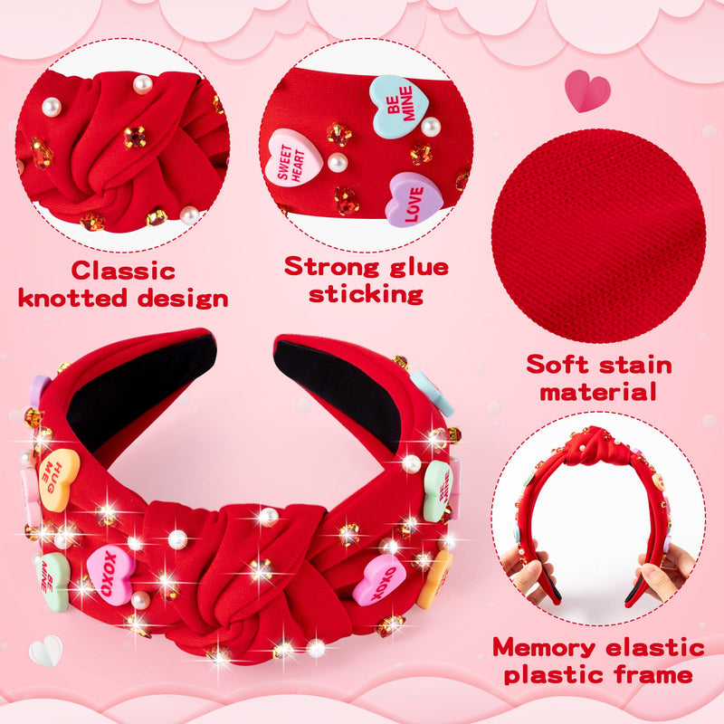 Y1tvei Valentine's Day Galentine's Day Pink Red Gift Canvas Cosmetic Pouch Headband Set Include Makeup Bags Heart Sunglasses Stockings Hair Ties Bracelets Greeting Cards Party Accessory Gift for Lover
