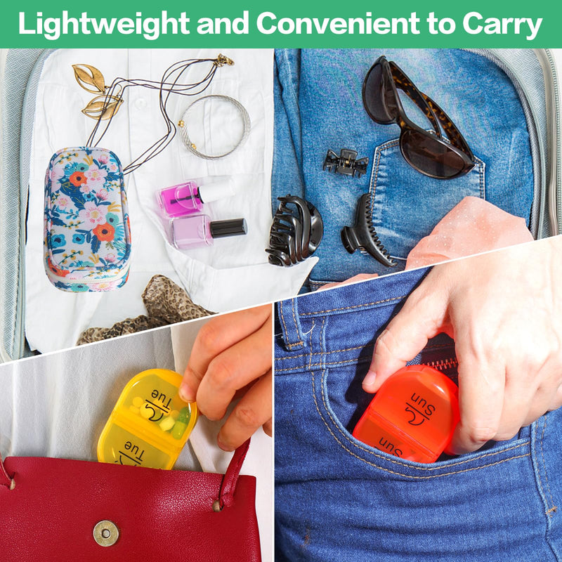 [Australia] - Serfeymi Weekly Travel Pill Organizer 2 Times A Day AM PM Upgraded Rainbow Pill Box 7 Day with Portable Zipper Canvas Pill Case, Medicine Organizer for Pills, Vitamins, Fish Oils - Bloom 01 Canvas Pill Box A Canvas Bloom 01. 