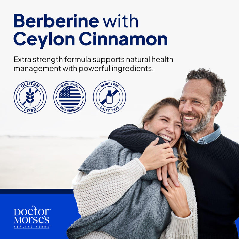 [Australia] - Doctor Morse's Berberine Supplement 1500mg, Berberine HCI with Ceylon Cinnamon, Extra Strength Formula, Made in The USA in an FDA-Registered, NSF-Certified Facility, 90 Capsules 