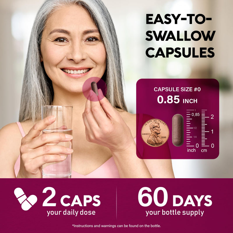 [Australia] - Beet Root Capsules - Healthy Blood Pressure Support Supplement** for Heart & Circulation Support - with Hawthorn Berry, Hibiscus & Garlic - Nitric Oxide for Energy - Made in USA, 120 Capsules 120 Count (Pack of 1) 
