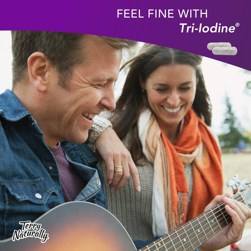 [Australia] - Terry Naturally Tri-Iodine 25 mg - 25000 mcg Iodine, 60 Vegan Capsules - Supports Hormone Balance, Promotes Breast & Prostate Health - Non-GMO, Gluten-Free, Kosher - 60 Servings 