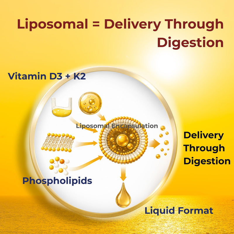 QW Liposomal Vitamin D3 K2 Liquid Drops | 4000 IU Vegan Vitamin D + MK-7 100µg | Bone Glow Formula with Easy Liposomal Delivery | UK Made | 60ml | Apple & Vanilla