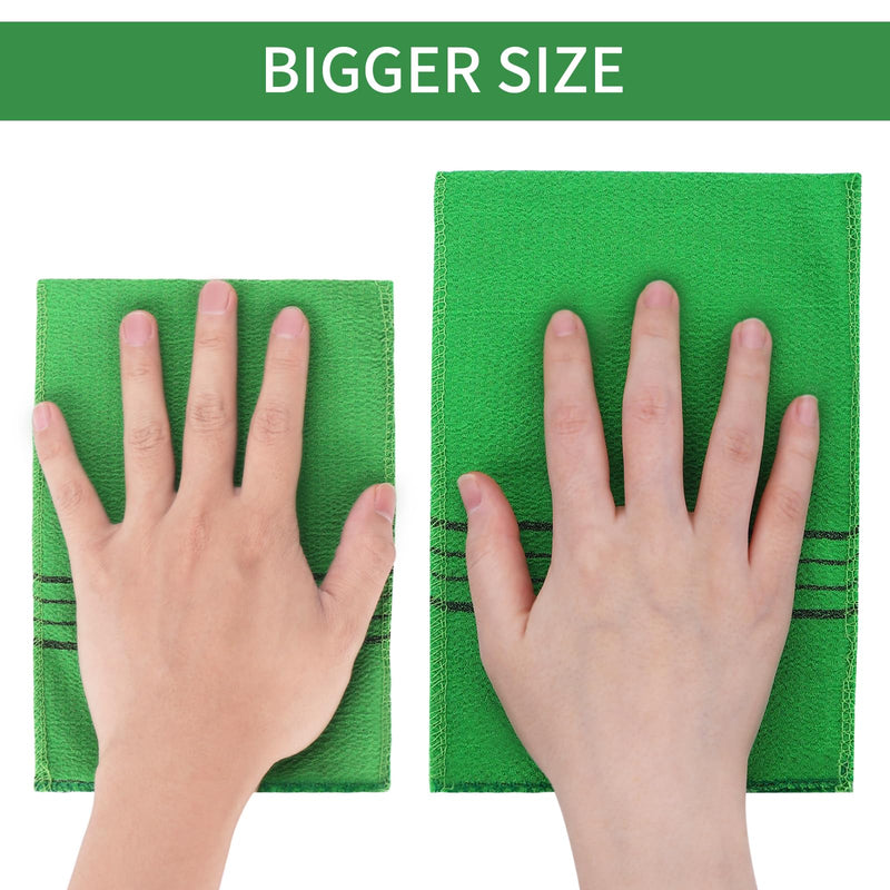 [Australia] - 5pcs Asian Exfoliating Gloves Double Sided Korean Scrubbing Washcloth Italy Towel for Dead Skin Removal Callus Scrubber Shower Exfoliating Glove (Pink Green) 2 Pink, 3 Green 