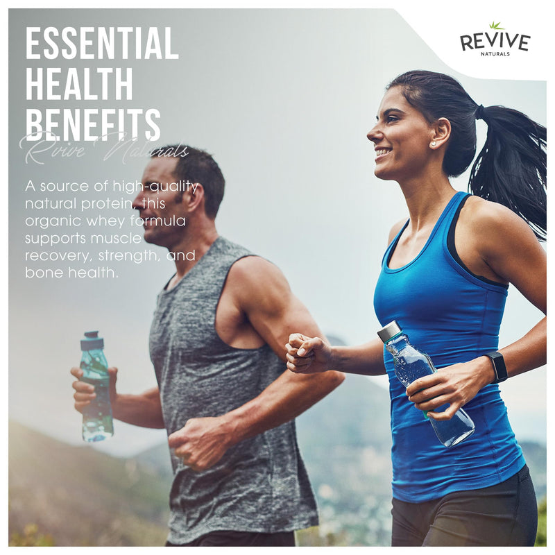 Organic Whey Protein Powder 400g – Grass Fed Unflavoured Organic Protein Powder– Resealable and Recyclable Pouch by Revive Naturals 400g (Pack of 1)