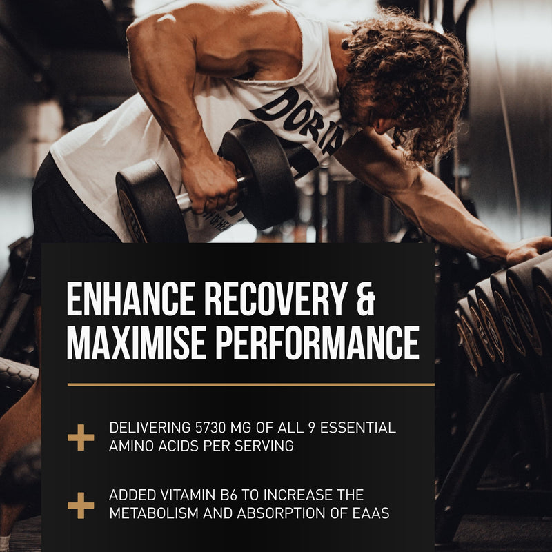 DY Nutrition HIT EAA Essential Amino Acids Complex with BCAAs, L-Lysine & Vitamin B6 | Muscle Repair & Recovery Supplement Intra Workout Powder, 27 Servings, 360g (Blood Orange) Blood Orange