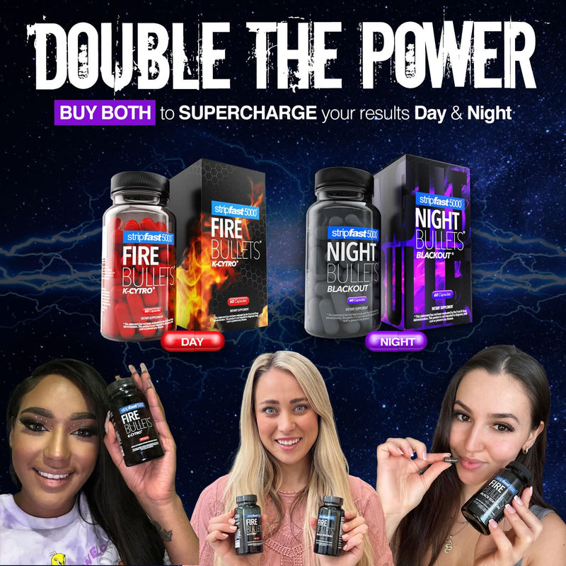 [Australia] - stripfast5000 Fire Bullets with K-CYTRO for Women and Men 60 Count (Pack of 1) 