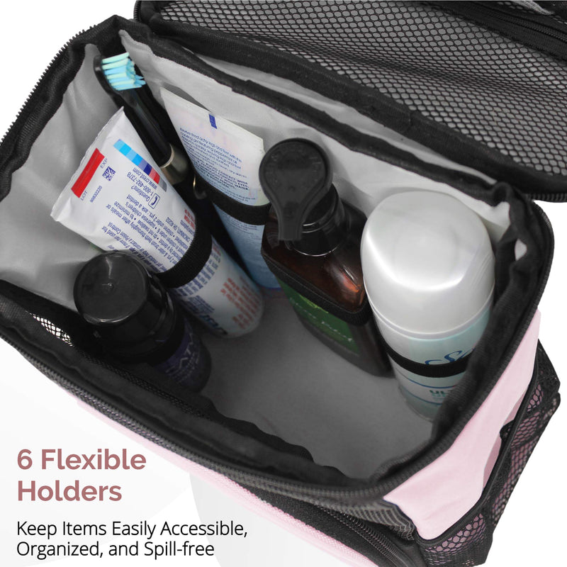 Travel Essentials Bundle: Portable Shower Caddy & Roll Up Makeup Bag - Perfect for On-The-Go