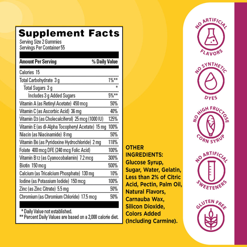 Nature Made Multivitamin for Women, 150 Multi Vitamin Gummies | Womens Gummy Multivitamins for Daily Nutritional Support, Strawberry Flavored, 75 Day Supply 150 Count (Pack of 1)