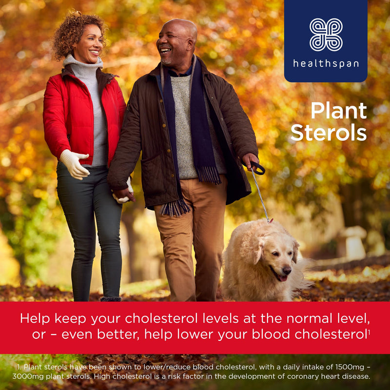 Healthspan Plant Sterols 2400mg – 90 Tablets – High Strength – Supports Normal Cholesterol Levels – UK Manufactured 90 count (Pack of 1) Plant Sterols - 90 Tablets