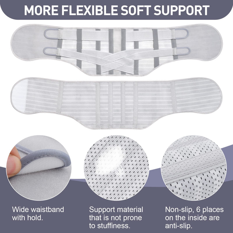 [Australia] - Breathable Back Brace for Relieve Lower Back Pain Women and Men - Back Support Belt and Improve Posture with Comfort, Back Pain Relief Products, Posture Corrector Grey Medium 