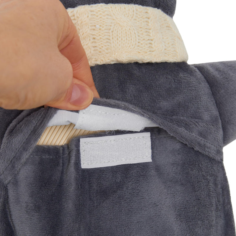 [Australia] - CityComfort Hot Water Bottle 1L with Animal Cover - Hot Water Bottle with Super Soft Plush Cover - Hot Water Bottle (Grey Penguin) Gray Penguin 