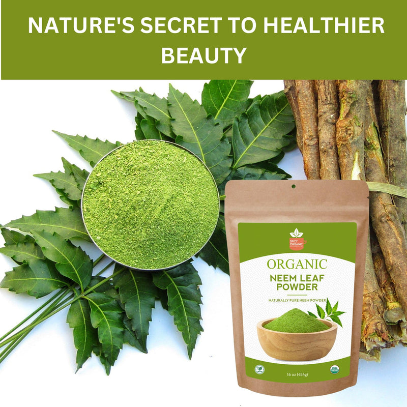 [Australia] - Neem Powder – 4 oz. - Certified USDA Organic -Non-GMO - Fresh Dried Neem Leaves Powder for Healthy Hair and Skin - Azadirachta Indica Ayurvedic Herb for Overall Wellbeing 4 Ounce (Pack of 1) 