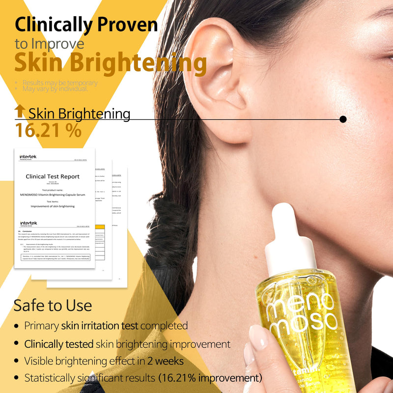 Vitamin Brightening Capsule Serum for Dull, Rough-Feeling Skin – Vitamin Capsule Radiance Serum, Lightweight Daily Korean Facial Serum