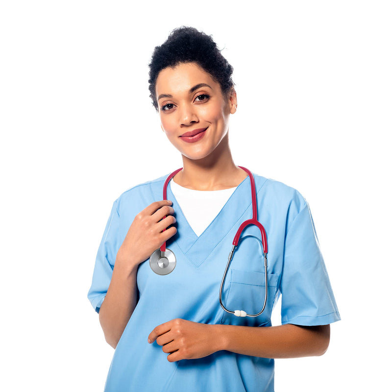 [Australia] - Dixie EMS Single Head Lightweight Stethoscope, Latex Free, for Doctors, Nurses, Students, Medical and Home Use - Red 