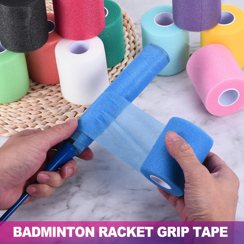 PATIKIL Foam Pre Wrap Athletic Tape 2.75 Inch x 30 Yards, 4 Rolls Non-Adhesive Prewrap Headbands for Hair Soccer Sport Wrists Elbows Knees Ankles, Purple