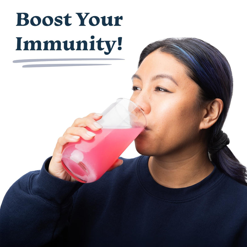Drinklits Lemon & Strawberry Immunity Tablets with Vitamins, Electrolytes, and Botanicals (2) Tube Bundle (10 Tablets per Tube) Strawberry and Lemon 20 Count (Pack of 1)