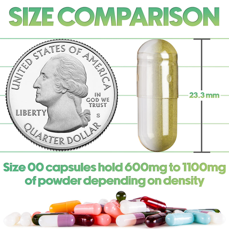 [Australia] - XPRS Nutra Size 00 Empty Vegan Capsules - 1000 Count Clear Capsules for DIY Filling - Vegetarian Pill Capsules for Capsule Filling 1000 Count (Pack of 1) 
