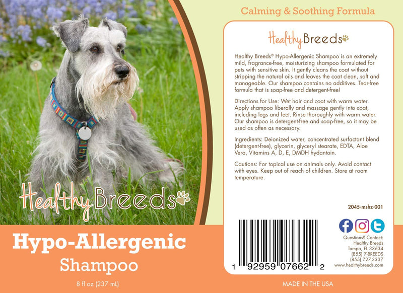 Healthy Breeds Miniature Schnauzer Hypo-Allergenic Shampoo 8 oz - PawsPlanet Australia