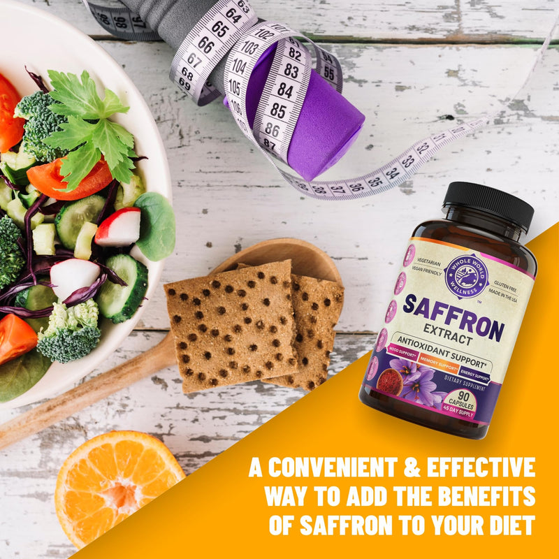 [Australia] - 100% Pure Saffron Extract - Supports Weight and Appetite Health, Mood, Focus, Memory, Digestion, Eye, Skin and Brain Health. NSF Certified Saffron Supplements for Women and Men, 45-Day Supply. 