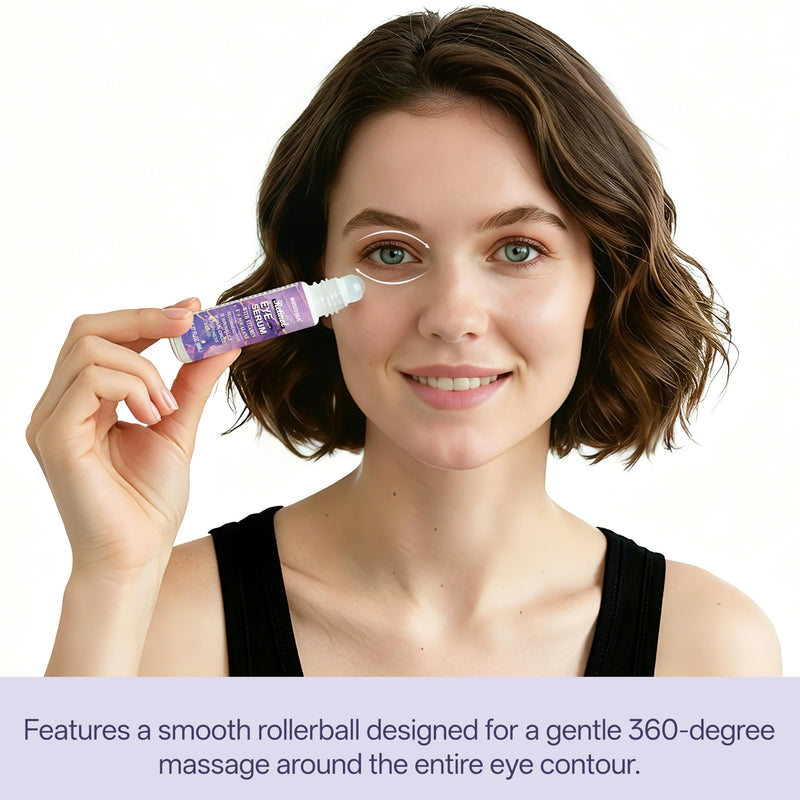Retinol Eye Cream & Roller Serum Set, 1OZ & 0.27OZ | Retinol, Vitamin E, Squalane, Hyaluronic Acid, For Dark Circles, Eye Bags & Fine Lines