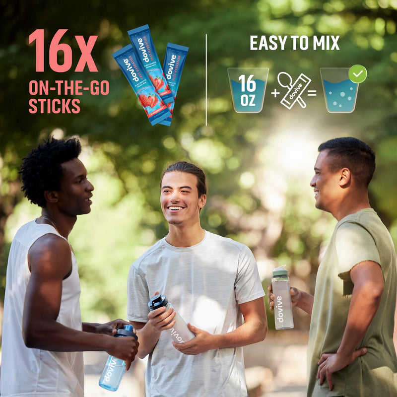 Electrolyte Drink Mix | 16 Instant Hydration Packets w/ 920mg Hydrate Electrolytes | Low-Sugar (7g) Electrolytes Hydration w/Vitamins C, B3, B5, B6, B12 and Na, Ca, Mg, K, Zn (Clementine)