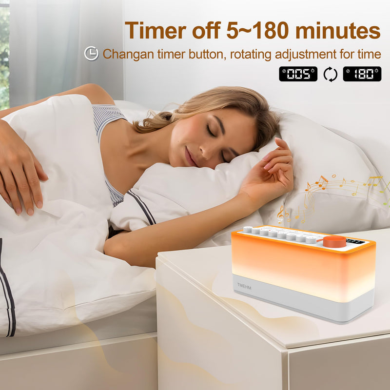 [Australia] - White Noise Sleep Sound Machine with 8 Nature Sounds, Portable Bluetooth Speaker, 12 Colors Night Lights, Sleep Timer & Breathing Exercises, for Babies, Kids, and Adults S660pro L 
