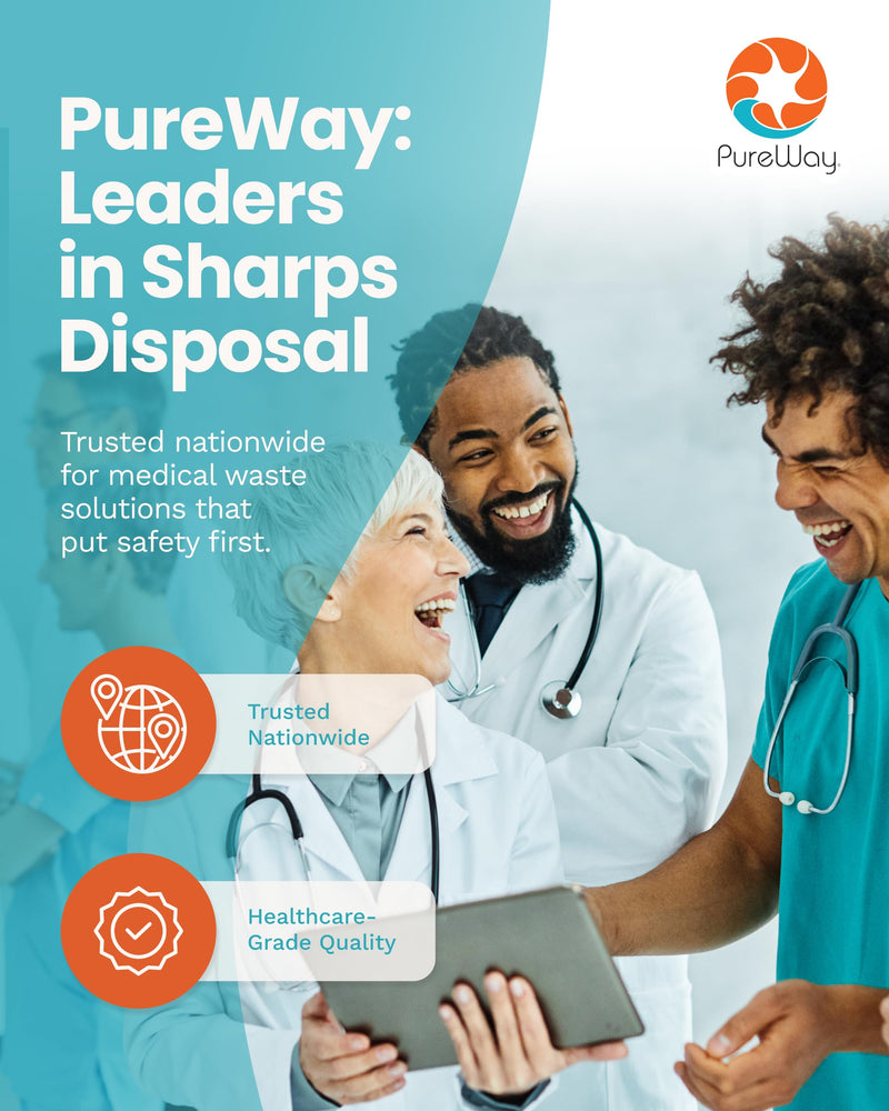 [Australia] - 1.4 Quart MailBack Sharps Disposal Container ‚Äì Secure Needle Box for Safe Medical Waste & Used Syringe Disposal | Sharps Container for Home Use, Travel, Clinics, and Professional Settings 1.4 Quart 