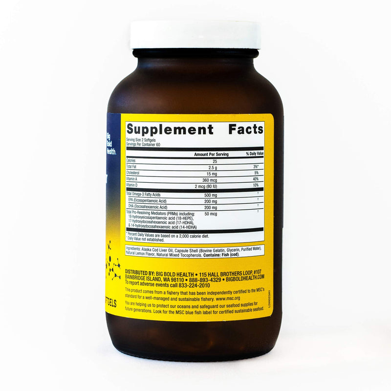 [Australia] - Dutch Harbor Omega 3 Fish Oil Supplement - Wild Alaskan Cod Liver Oil - 120 Softgels, Lemon Flavor - Includes Omega-3 Fatty Acids with DPA, DHA, & EPA 