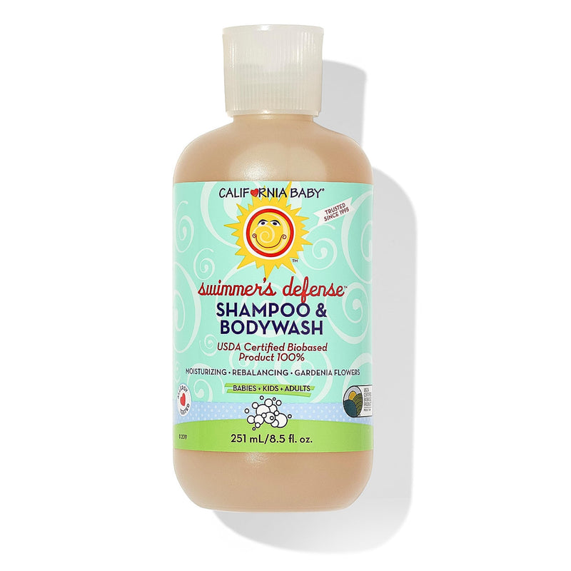 [Australia] - California Baby Swimmer's Defense | Moisturizing After Swim Shampoo For Kids | 100% Plant-Based | Allergy Friendly | 251 mL / 8.5 fl. oz. 