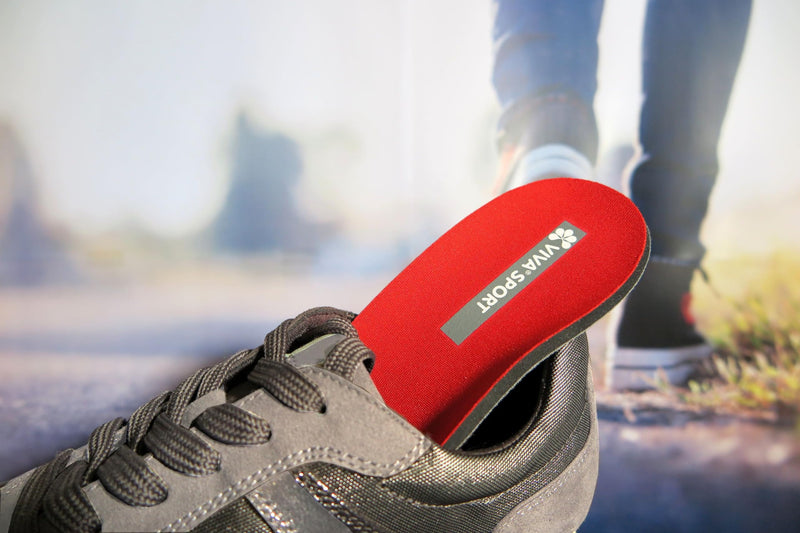 [Australia] - pedag Viva Sport insoles - sporty shoe insoles made of high-quality cushioning material | relieves pressure points on the sole of the foot | against joint and foot pain as well as back problems 39 EU Red Red 