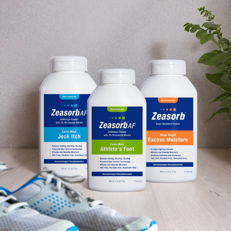 [Australia] - Zeasorb Super Absorbent Athlete's Foot Antifungal Treatment Powder, Dermatologist Recommended, Patented Odor Control Technology, with 2% Miconazole Nitrate and Soothing Aloe, Talc-Free, 2.5 oz Bottle 2.5 Ounce (Pack of 1) 