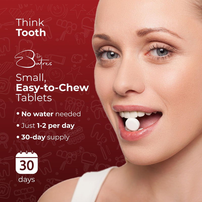 [Australia] - 60 Chewable Tablets, Oral Probiotics for Mouth Bad Breath Treatment for Adults, 5 Strains 7 Billion CFU, Doctor Formulated Oral Probiotics for Teeth & Gums, Fresh Breath, Chronic Halitosis 
