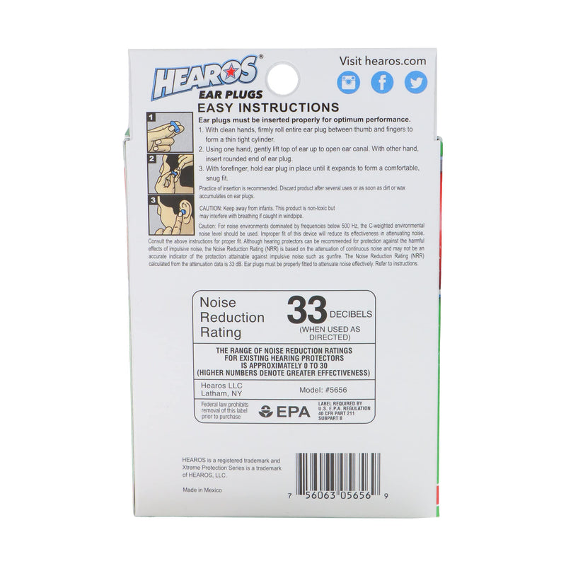 [Australia] - HEAROS Xtreme Protection Series Ear Plugs, Blue, 56 Pair 56 Pair (Pack of 1) 