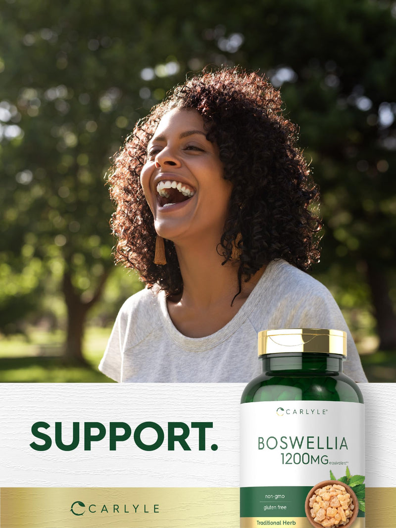[Australia] - Carlyle Boswellia Extract Capsules 1200mg | 250 Count | Boswellia Serrata Complex with Black Pepper Extract | Non-GMO, Gluten Free Supplement 