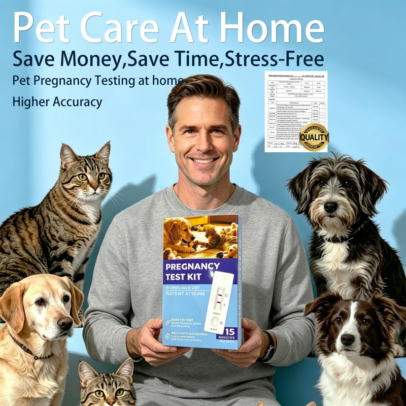 2 PCS Dog/Pet/Cat Pregnancy Test Kit, Early Pregnancy Test for Dogs and Cats, Fast and Accurate Home Testing, Results Within 15 Minutes