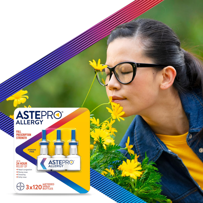 [Australia] - Astepro Nasal Spray, 24-Hour Allergy Relief, Steroid-Free Antihistamine, Nasal Congestion, Runny & Itchy Nose, For Adults and Children 6 Years and Older, 200 Metered Sprays (1 Bottle) 