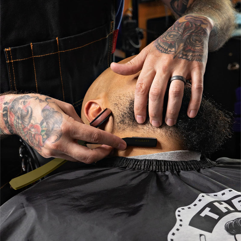 Professional Straight Razor - Ultra Exposed Straight Razor Kit with 10 Gravity Premium Blades, 2mm Exposed (Kingsman) Kingsman