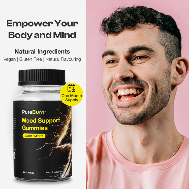 High Strength Mood & Energy Gummies – Extra Energy Boost with Vitamin B12, Maca Root, Ashwagandha & L-Arginine | Caffeine Free | Natural Mood Enhancer | 60 Gummies | Natural Berry Flavour 60 count (Pack of 1)