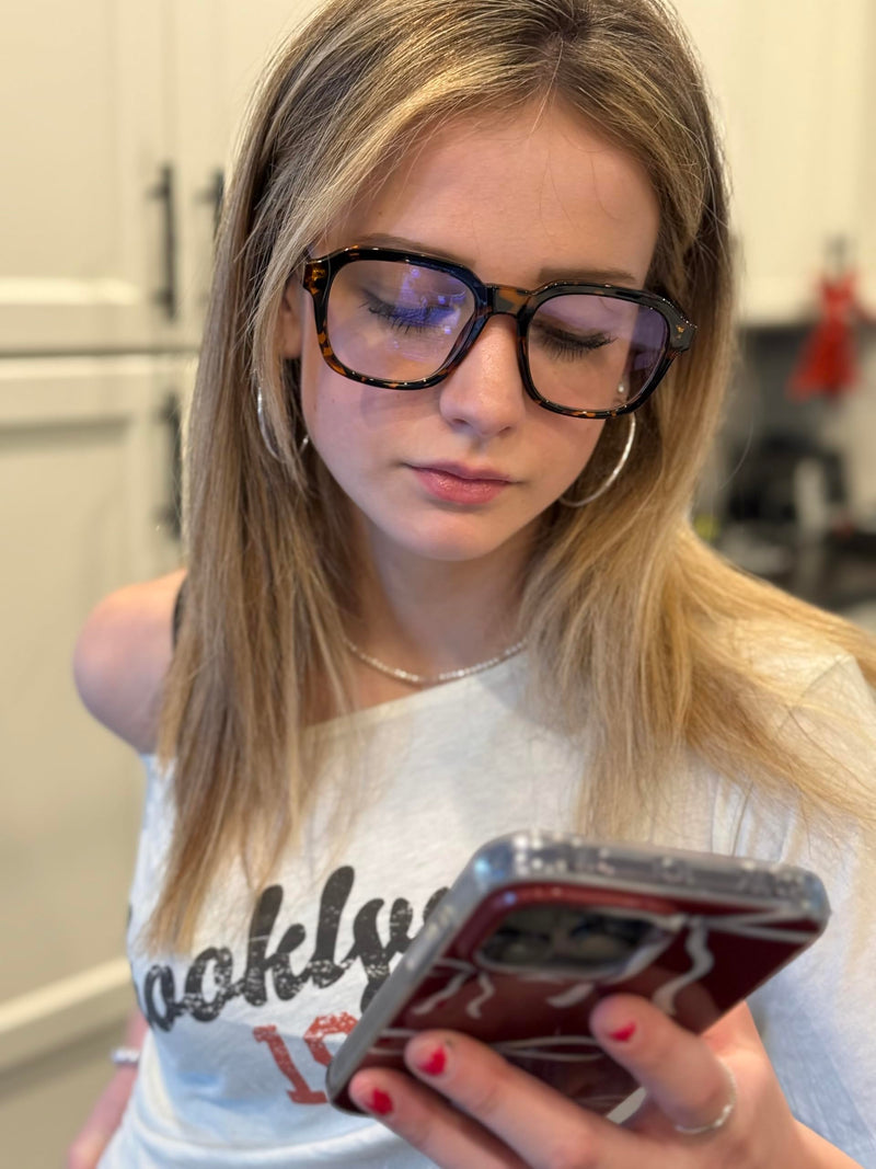 [Australia] - VISOONE Oversized Square Blue Light Blocking Glasses Fashion Computer Eyewear for Women and Men BENNETT Coco Tortoise 1 