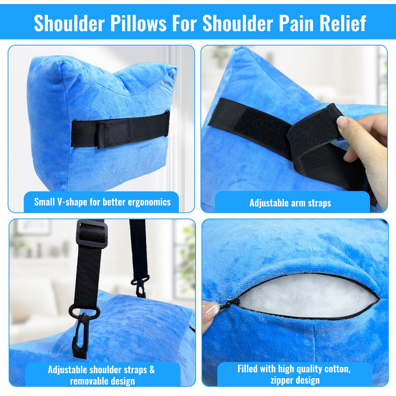 [Australia] - Shoulder Pillow with Support Strap, Adjustable Rotator Cuff Pillow for Shoulder Pain Relief, Shoulder Surgery Recovery Supplies, Rotator Cuff Relief Pillows, Shoulder Pain Side Sleeping Pillow 