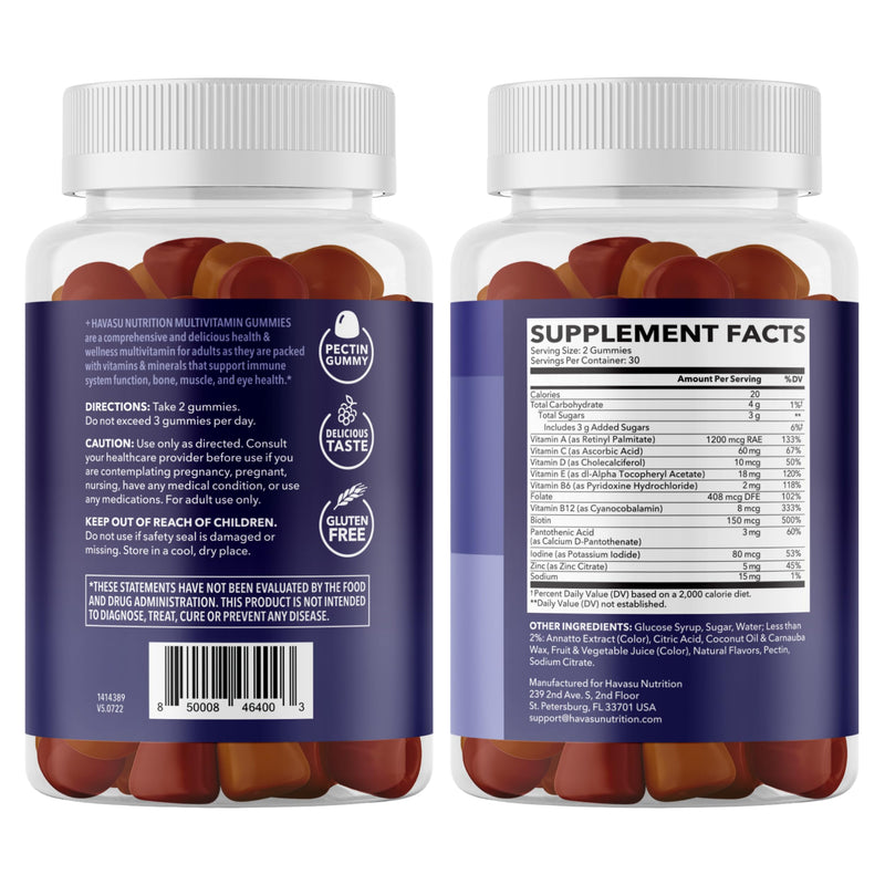Multivitamin Gummies for Adults, Mixed Berry, 60 Count, 30 Day Supply | Multivitamin Gummies for Men and Women with Vitamins and Minerals Zinc, Vitamin C, Vitamin D, Daily Defense, 30 Servings