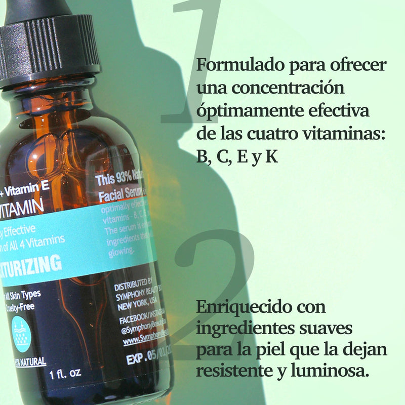 Purifect Retexturizing Multi-Vitamin Facial Serum with Vitamin C, E, B & K - Hydrating & Brightening Face Serum for All Skin Types, Supports Skin Barrier, Moisturizing, Vegan, Cruelty Free - 1 fl oz 1 Fl Oz (Pack of 1)